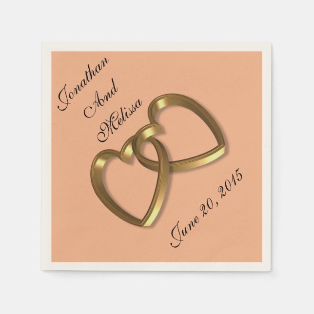 Bröllop napkins anpassningsbar färg pappersservett (Framsidan)