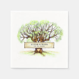 Bröllop Napkins - Kärlek Träd Pappersservett