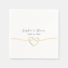 Bröllop Napkins med hjärta Pappersservett