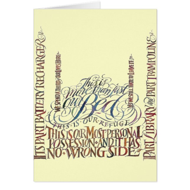 Bröllop Natt Hälsningskort (Framsidan)