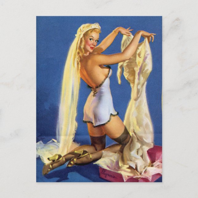 Bröllop Nattstift upp Vykort (Framsida)