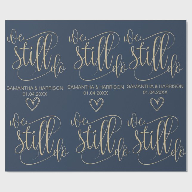 Bröllop Nautisk favoritklass Vi gör fortfarande Presentpapper (Platt)