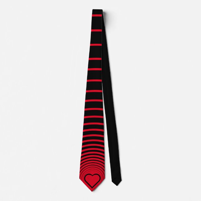 Bröllop Neck Tie Red Heart Kärlek - Ditt Färg Slips (Framsida)