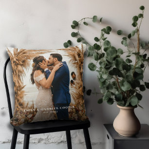 Bröllop Newlyged Couple Keepsaké Kudde