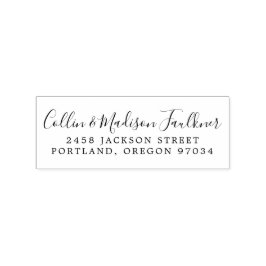 Bröllop Newlyged Returadress Stämpel