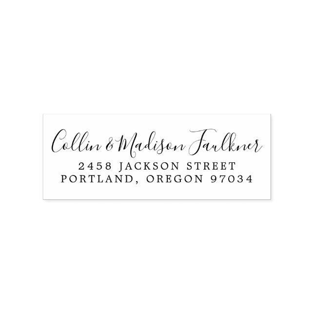 Bröllop Newlyged Returadress Stämpel (Tryck)