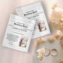 Bröllop Newspaper Tack Photo Elegant Classic