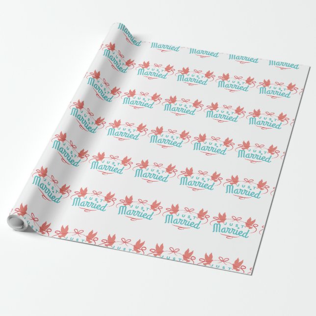 Bröllop Ny gifta 2 Fåglar Färggift Idea Presentpapper (Utrullad)