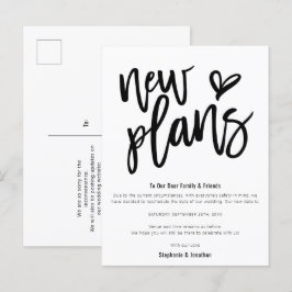 Bröllop Ny Plan Spara Datum Stilig Manus Meddelande Vykort