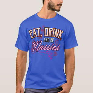 Bröllop och Bachelorette-partiets Bride Grom Morsa T Shirt