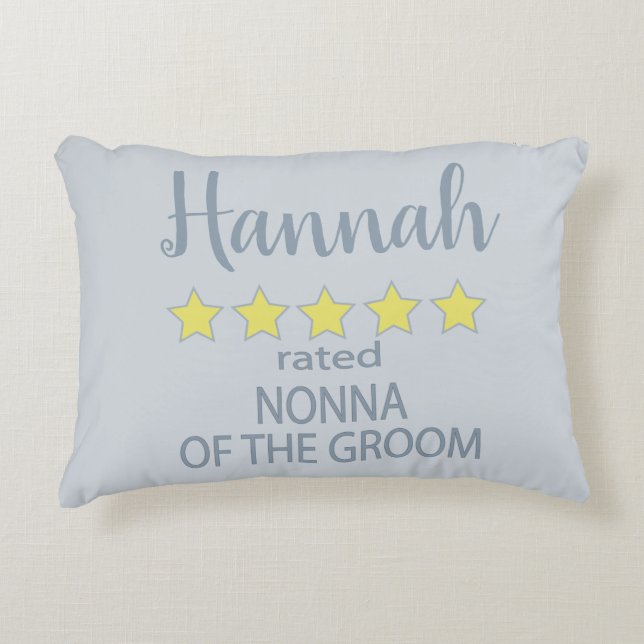 Bröllop och brudpartaj 5 stjärnor brudgummens Nonn Prydnadskudde (Framsidan)