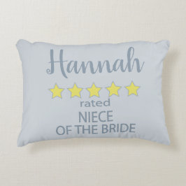 Bröllop och brudparty 5 stjärnor Brudens systerdot Prydnadskudde