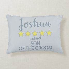 Bröllop och brudparty 5 stjärnor Son till brudgumm Prydnadskudde