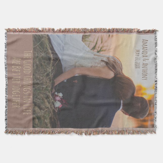 bröllop och par mysfilt (Framsidan)