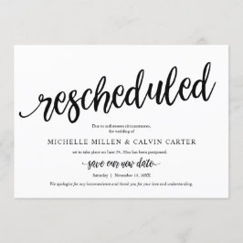 Bröllop Omplanerat, Svart, Annonskort Inbjudningar