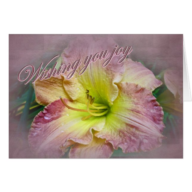 Bröllop - önskar dig lycka till hälsningskort (Framsidan Horizontal)