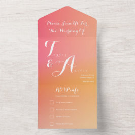 Bröllop Orange Peach Ombre Elegant