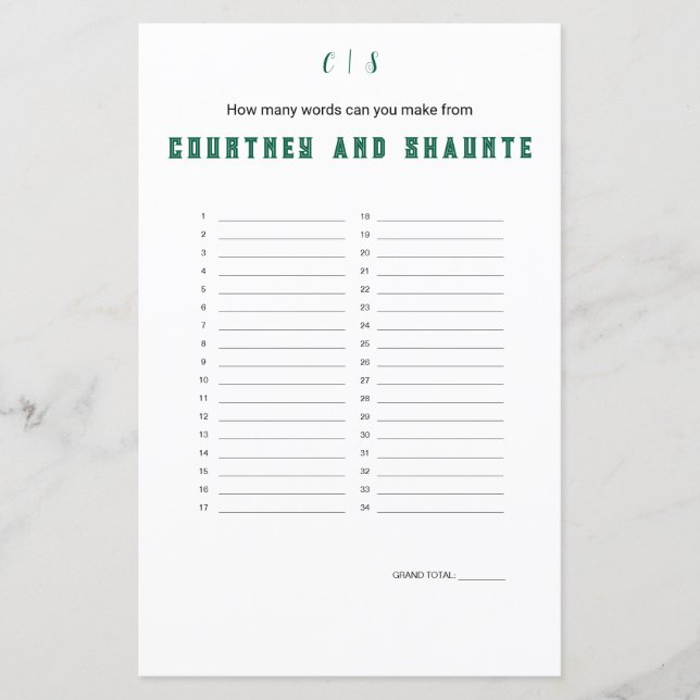 "Bröllop" Ordmakeri (Framsida)