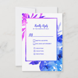 Bröllop OSA av Blommigten lila Blue Watercolor