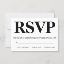 Bröllop OSA av fet svart och vit typografi