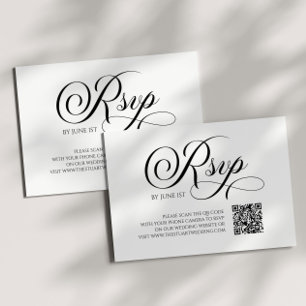 Bröllop OSA av klassiskt QR-kodkort för elegant Kort