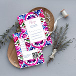 bröllop OSA av plattor av rosa blå mexikanska Tala Tilläggskort<br><div class="desc">bröllop OSA för mexikanska Talavera-plattor med QR-rosa,  om QR inte behövs,  ta bara bort fält</div>