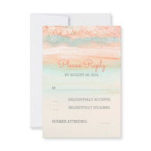 Bröllop OSA av rosa och havets blått vattenfärg