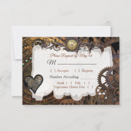 Bröllop OSA av Steampunk-Renaissance Kort