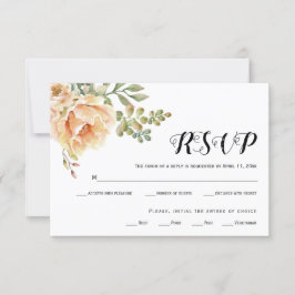 Bröllop OSA av vattenfärgad bouquet-typ Kort