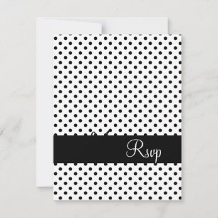 Bröllop OSA Back Polka dots Monogram Namn Kort