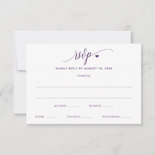 Bröllop OSA Card Modern Roligt Plator/Lila Kort