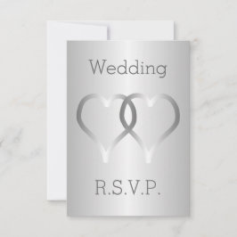 Bröllop OSA Card Silver Hearts