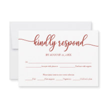 Bröllop OSA Card Terracotta Calligraphy