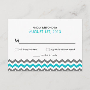 Bröllop OSA Chevron Zigzag-svarskort Kort
