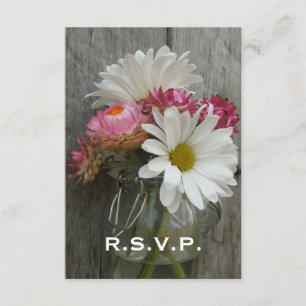 Bröllop OSA: Daisy, blommor och Barnwood OSA Kort