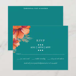BRÖLLOP OSA för Blommigt av BUDGETTeal-Orange
