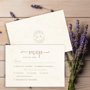 Bröllop OSA för Blommigt av minimalistisk Elegant Kort
