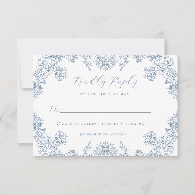 Bröllop OSA för Blommigt av vintage (Framsida)