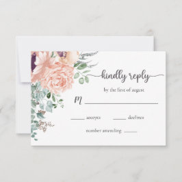 Bröllop OSA för  Blommigt för chic Kort