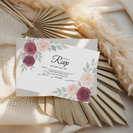 Bröllop OSA för Blommigten Burgundy Ro med vattenf Kort