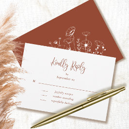 Bröllop OSA för Blommigten Terracotta Script Typog