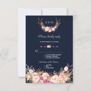 Bröllop OSA för  blommor, Rosa Kort