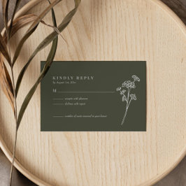 Bröllop OSA för bränd Orange för Wildblomma Kort