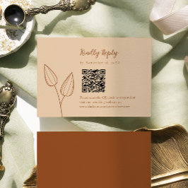 Bröllop OSA för bränd Orange med QR-kod