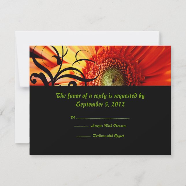 Bröllop OSA för Daisy av orange Kort (Framsida)