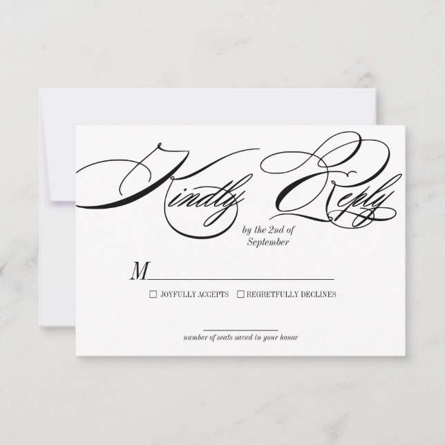 Bröllop OSA för elegant Calligraphy (Framsida)