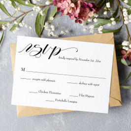 Bröllop OSA för elegant Calligraphy Kort