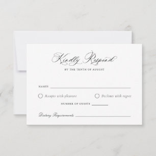 Bröllop OSA för elegant Calligraphy-skript Inbjudningar