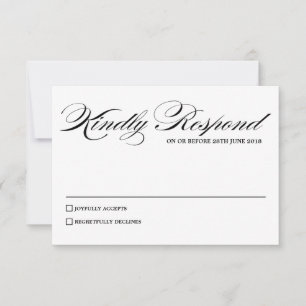 Bröllop OSA för elegant Calligraphy-skript Kort