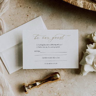 Bröllop OSA för elegant Guld Calligraphy Kort